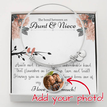 Aunt and Niece Birth Flower Bracelet - Love You This Much